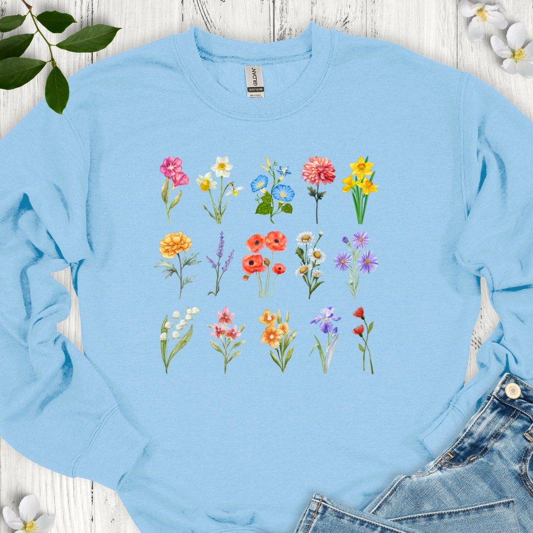 Colorful Blooms Crewneck