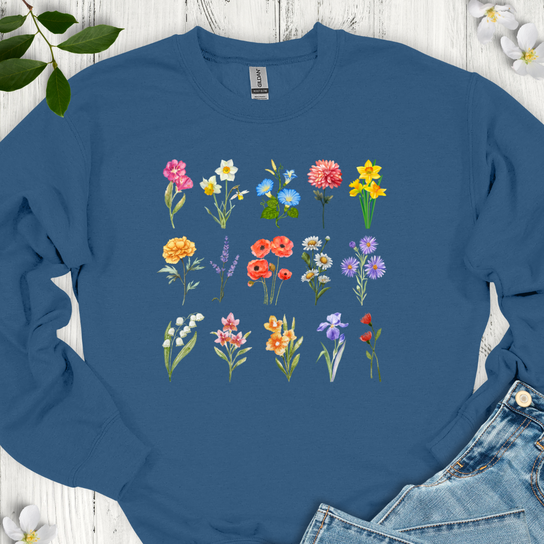 Colorful Blooms Crewneck