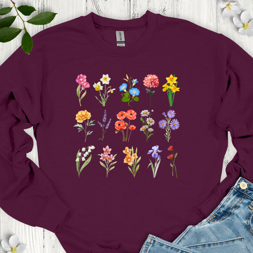 Colorful Blooms Crewneck