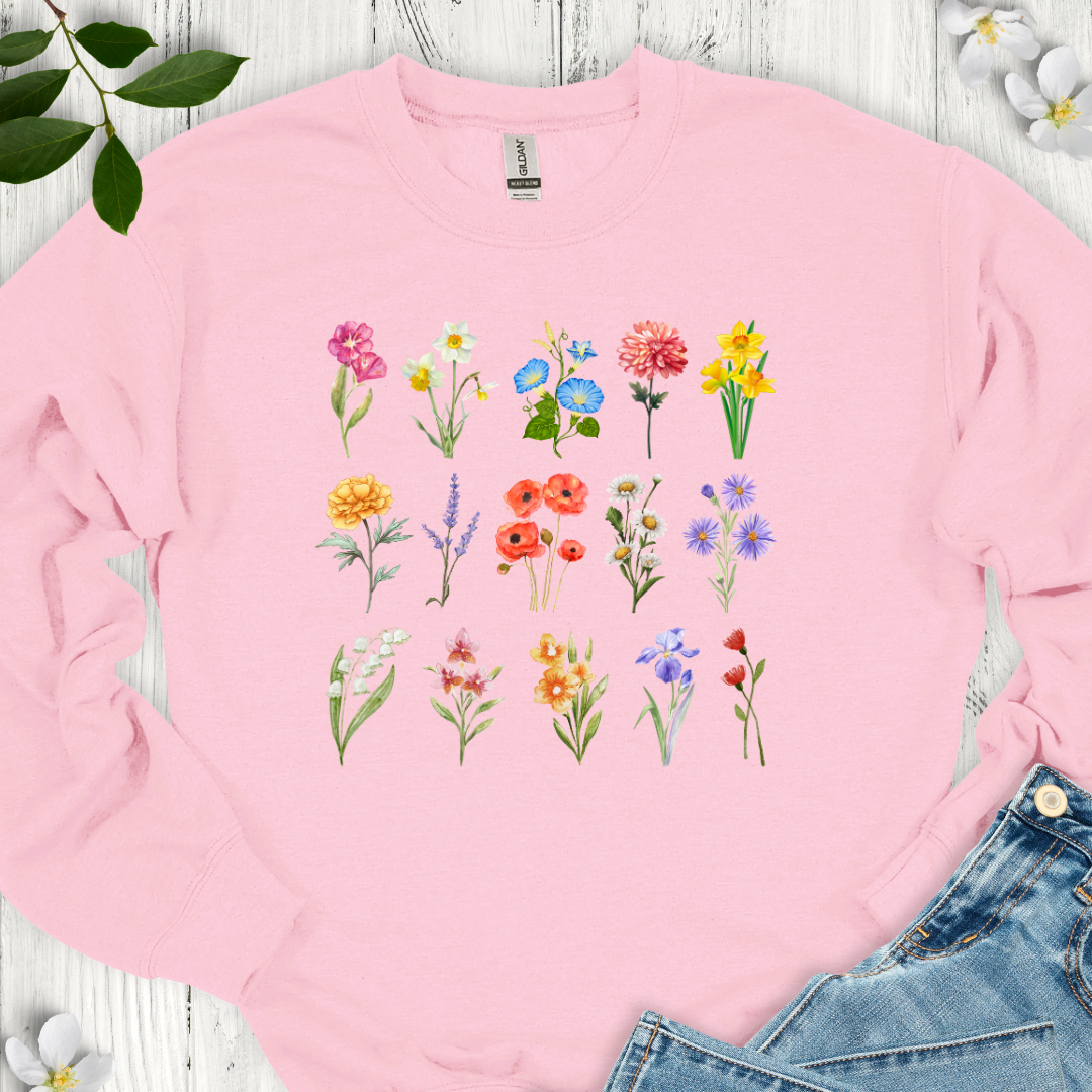 Colorful Blooms Crewneck