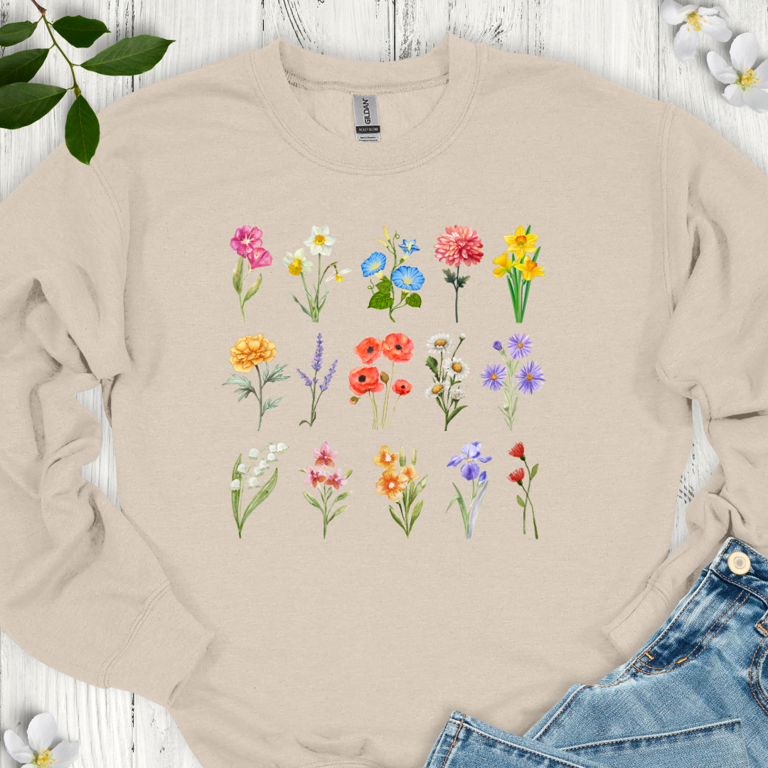 Colorful Blooms Crewneck