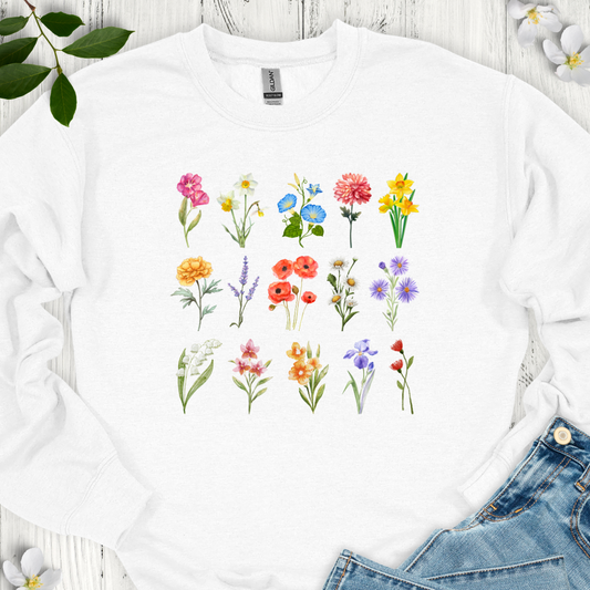 Colorful Blooms Crewneck