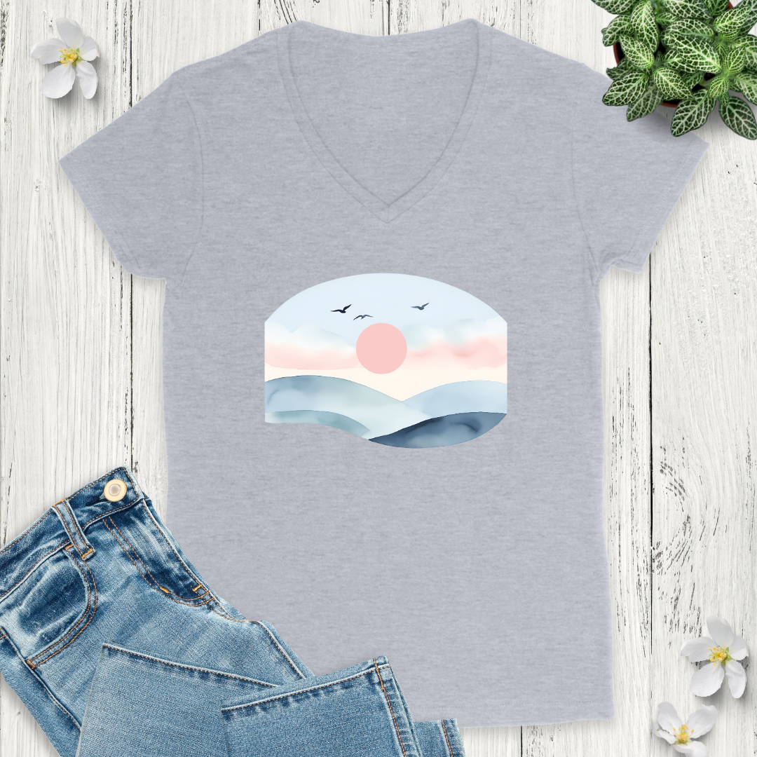 Hazy Sky V-Neck