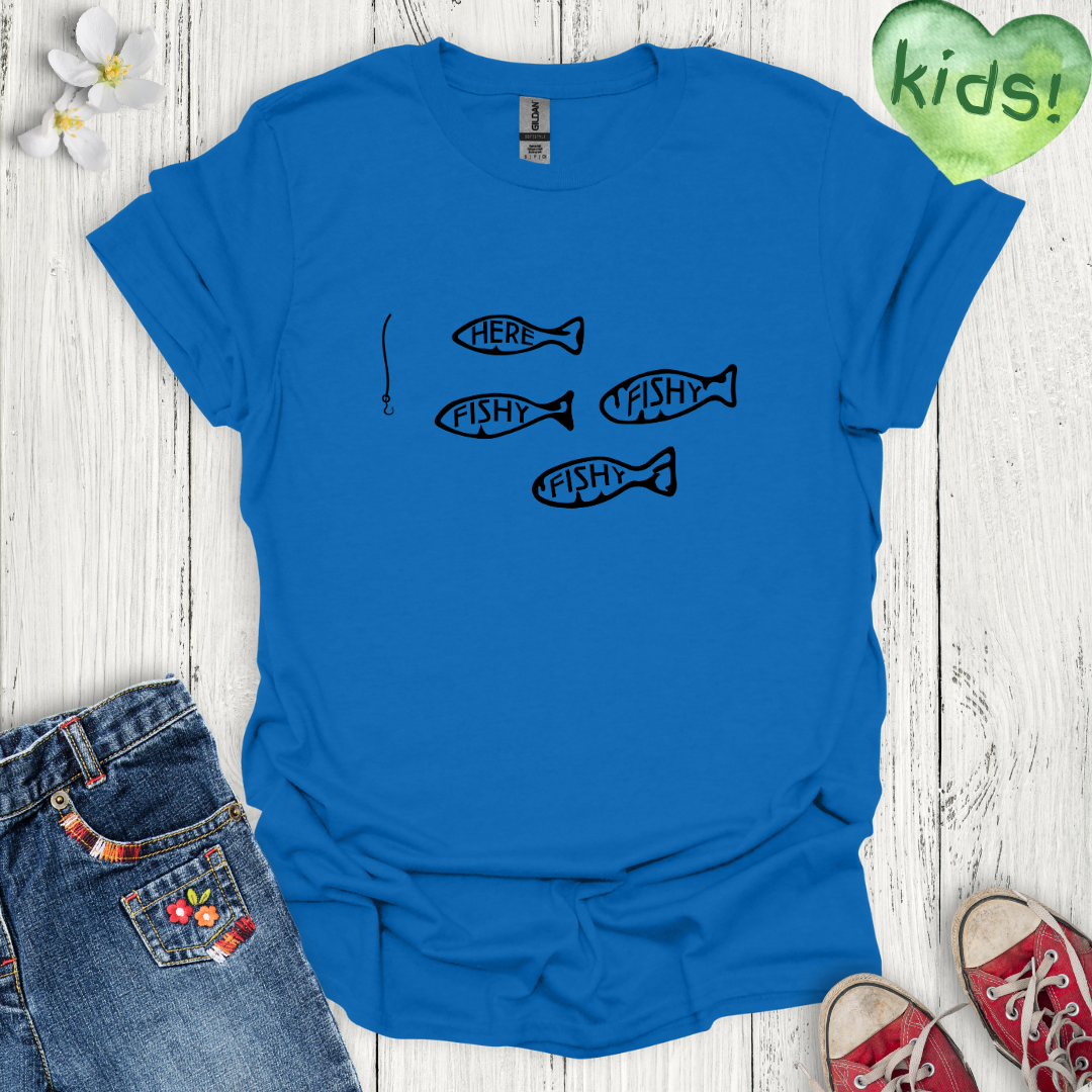 Here Fishy Kids T-Shirt