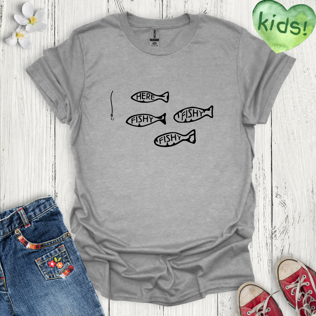 Here Fishy Kids T-Shirt