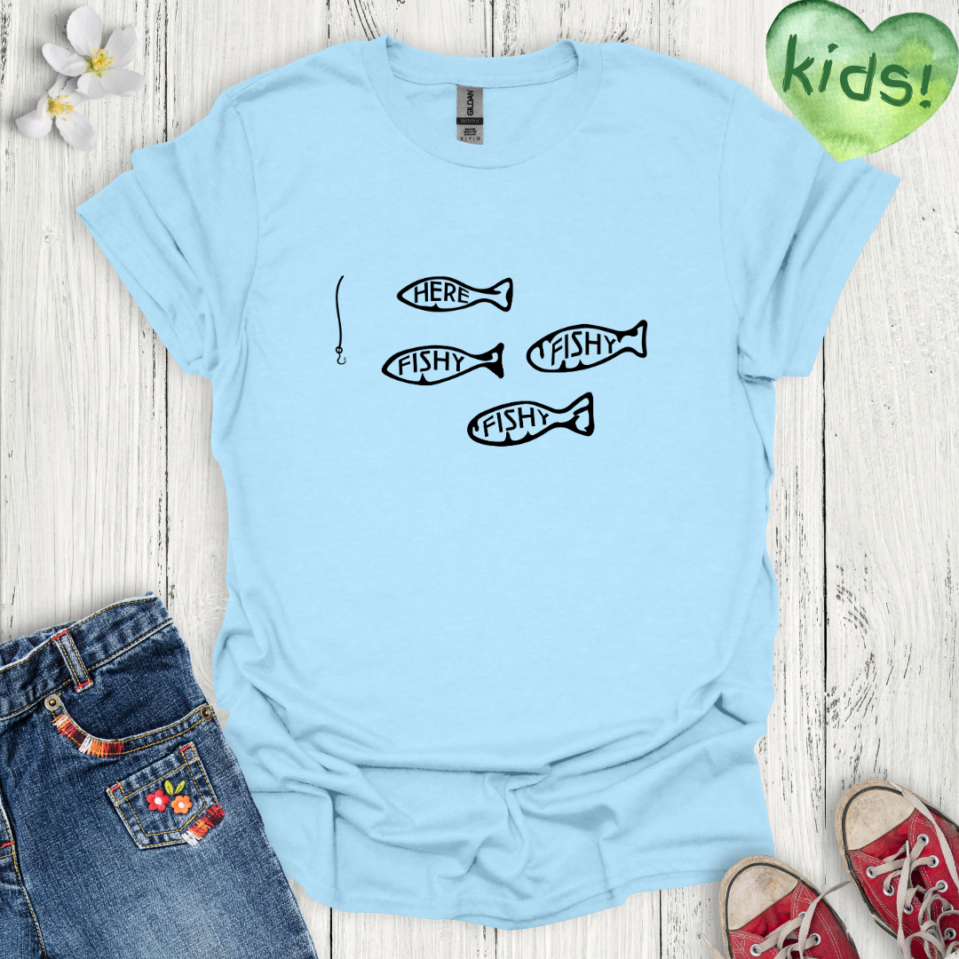 Here Fishy Kids T-Shirt