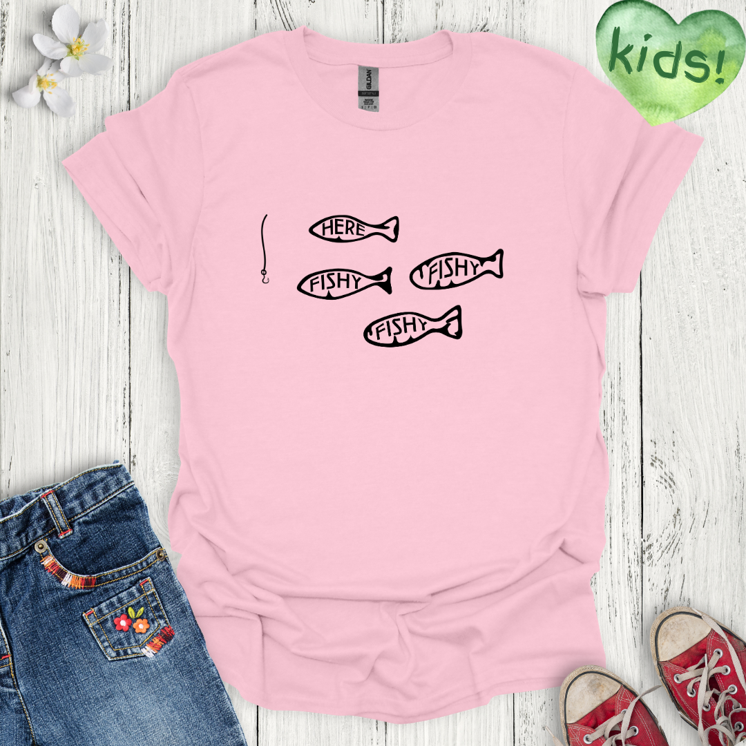 Here Fishy Kids T-Shirt