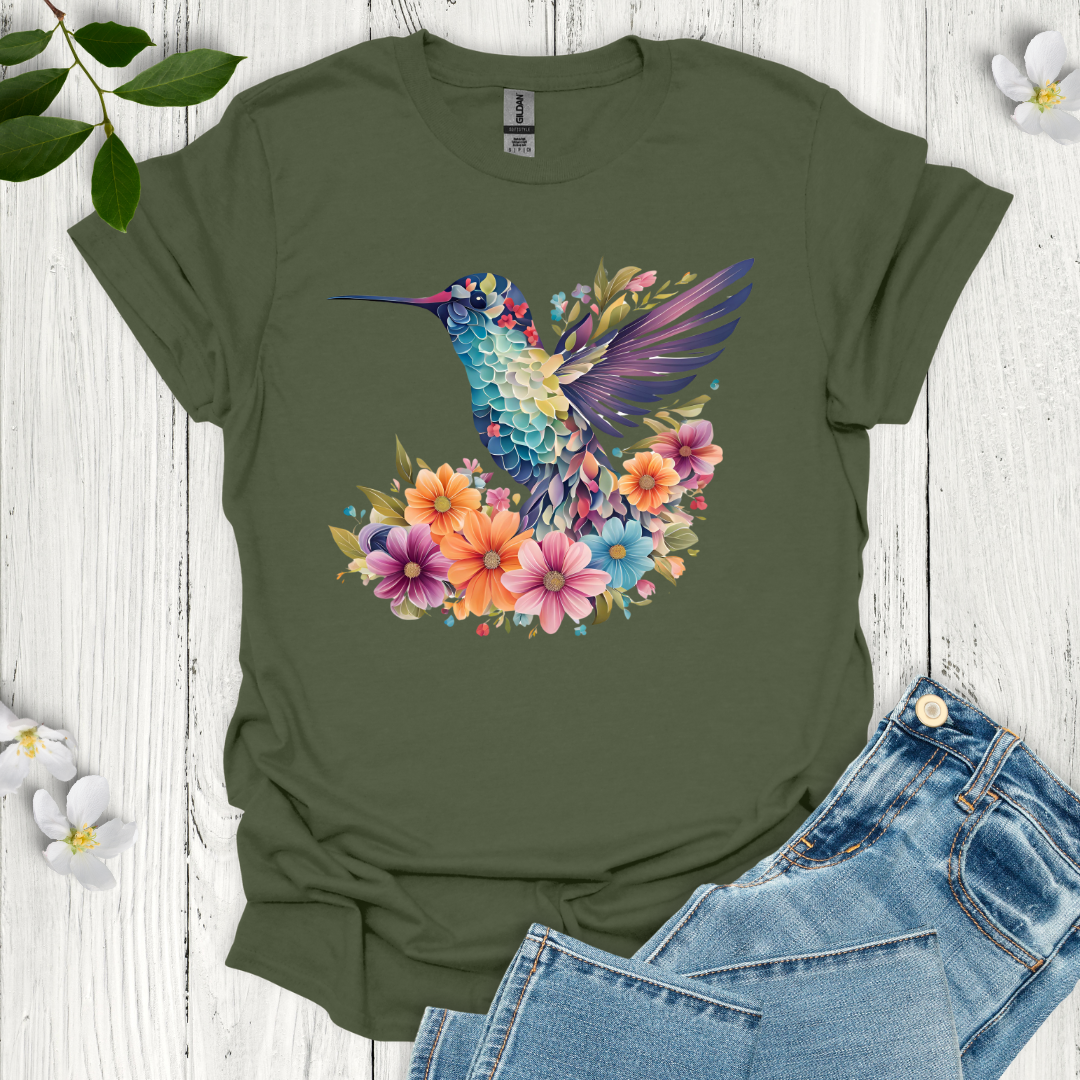 Hummingbird Flowers T-Shirt