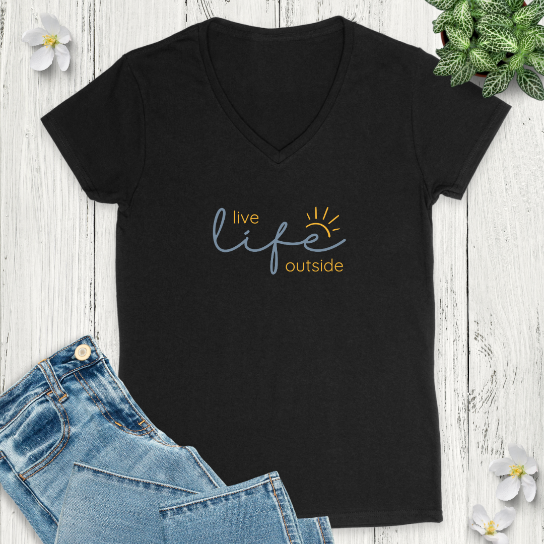 Live Life Outside V-Neck