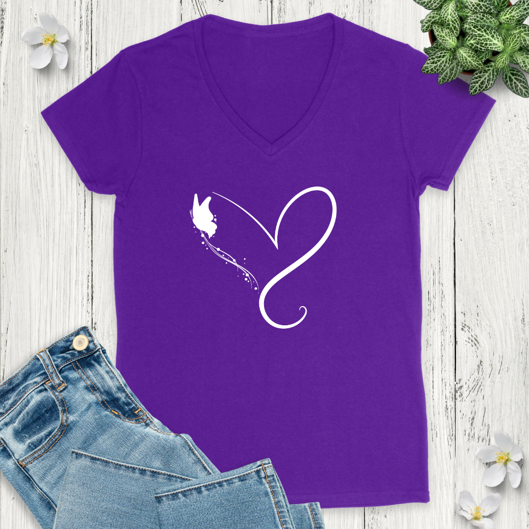 Lovely Butterfly V-Neck