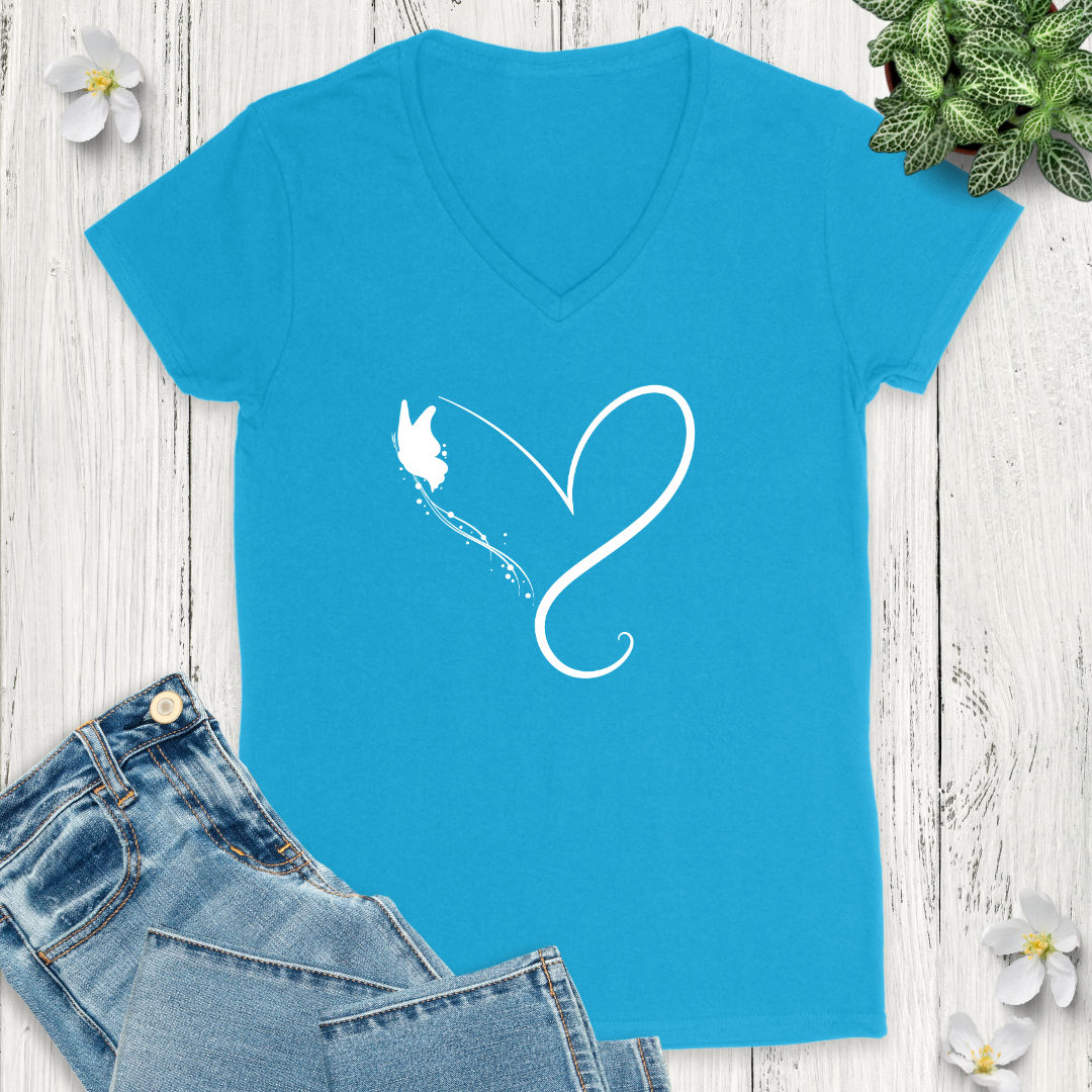 Lovely Butterfly V-Neck