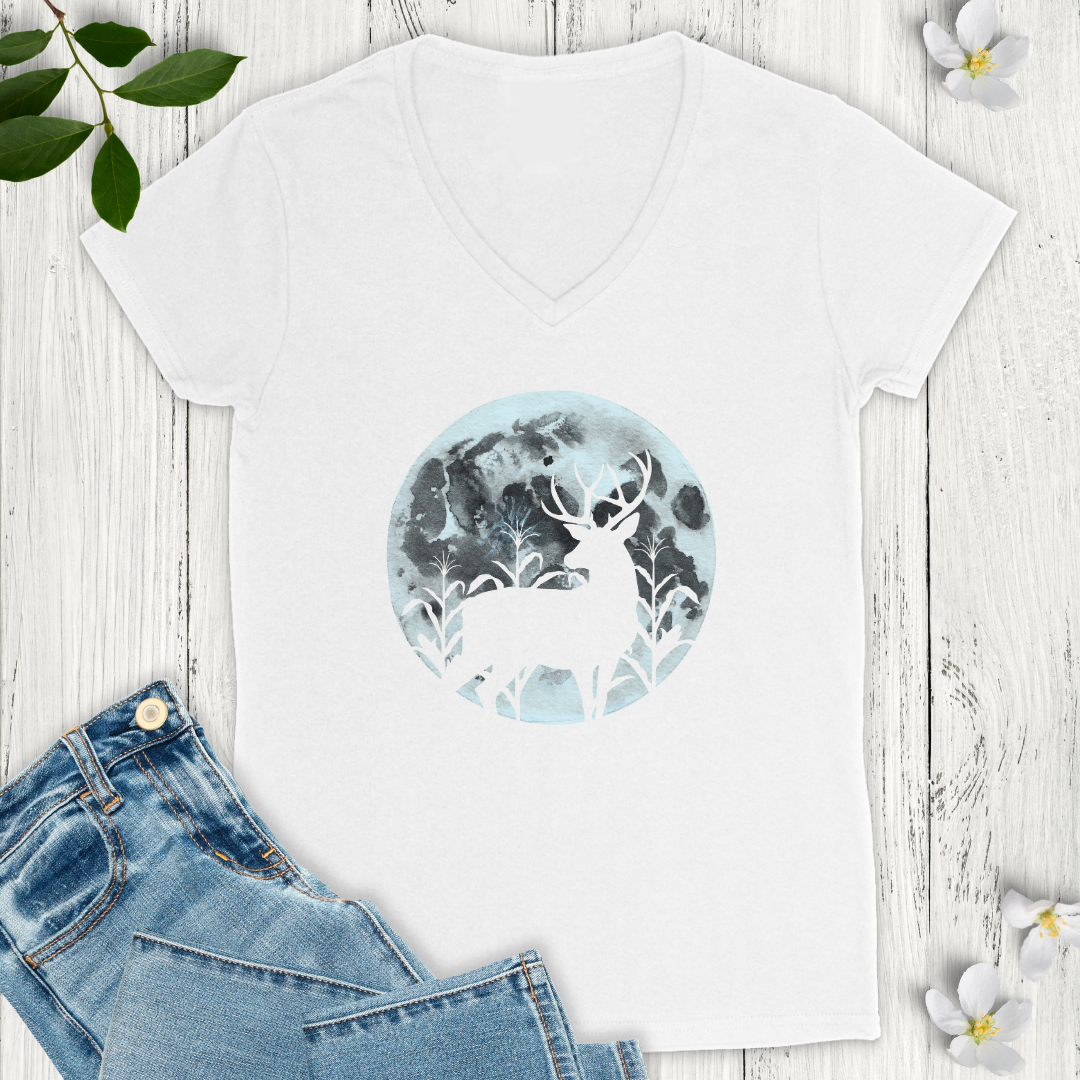 Moonlight Silhouette V-Neck