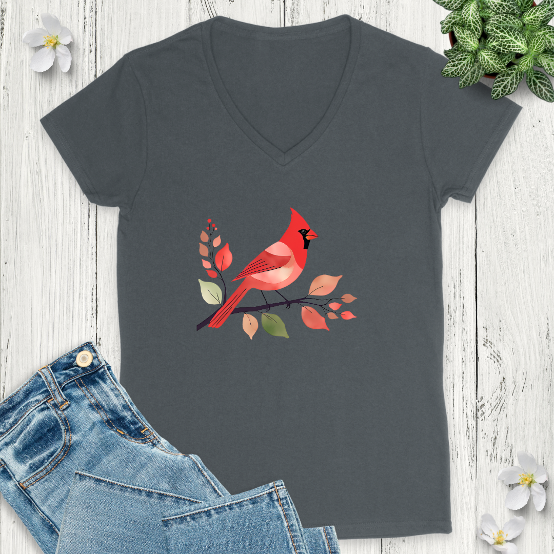 Radiant Cardinal V-Neck