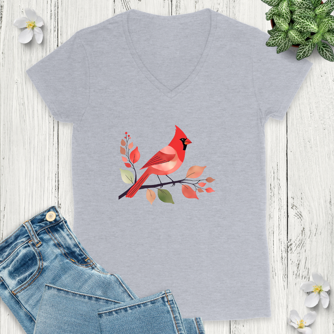 Radiant Cardinal V-Neck